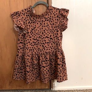 Leopard print work blouse